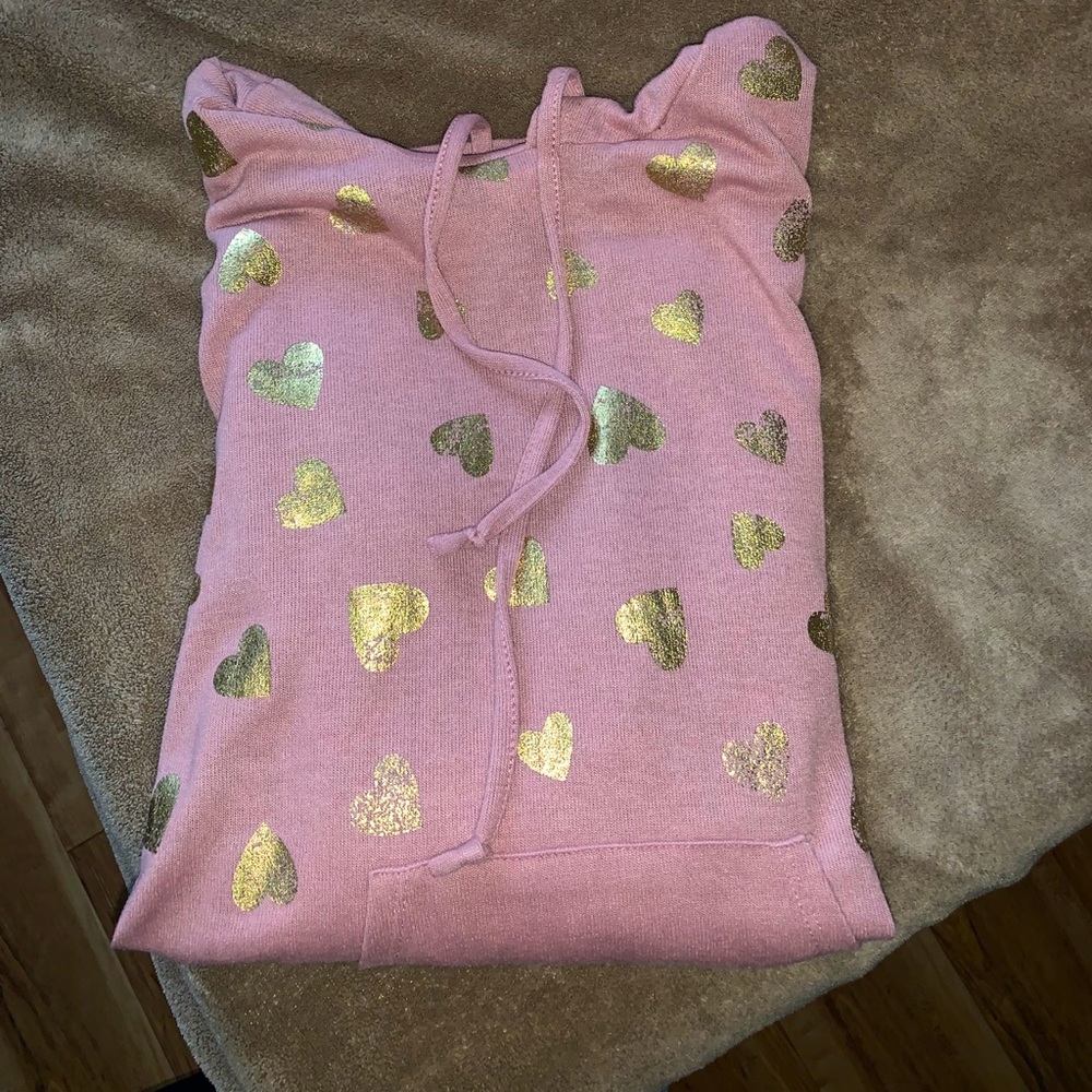 Pink pullover hoodie